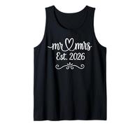 Mr. and Mrs. Est. 2026 Just Married Wedding Husband & Wife Tank Top