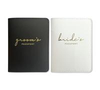 Mr and Mrs Passport Wallet, Wedding Gifts for Couples 2025, Passport Holder for Travel, Honeymoon Travel Essentials, Bride & Groom, 4*6