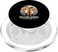 Mr And Mrs Saurus Est 2026 Dinosaur Couple PopSockets PopGrip for MagSafe