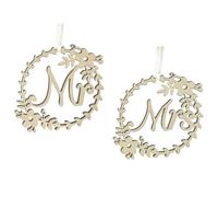 Mr and Mrs Sign Wedding Chair Signs Wooden Mr Mrs Letters Hanging Wedding Decorations for Wedding Engagement Party Chair Decor Photo Props
