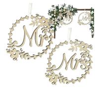 Mr and Mrs Signs Creative Decorative Bride Groom Back
