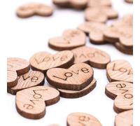 mr and mrs Signs Mr Mrs Wooden Hearts Rustic Mini Wood Heart Shaped Slices Table Confetti with Love Pattern for Weddings Decoration 100Pcs