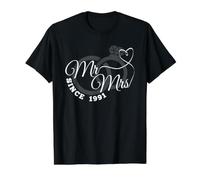 Mr and Mrs Since 1991 T Shirt 32nd Wedding Anniversary Value Graphic T-Shirt, Men, Black, M