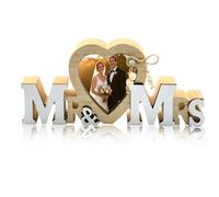 Mr and Mrs Wedding Photo Frame Wedding Picture Frames Wedding Gifts for Bride and Groom Wedding Decorations for Engagement Anniversary Reception Bedroom Home Decor