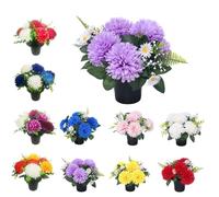 Mr. Barry's Artificial Chrysanthemum & Daisy Grave Flower Pot (Lilac)