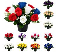 Mr. Barry's Grave Flower Pot with Foam Insert (Red White & Blue)