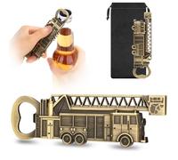 MR.BARWARE Fire Engine Bottle Opener, Fun Firefighter Gifts for Men, Dad, Grandpa, Bronze Fire Engine Bar Accessory with Gift Bag, Ideal for Birthday Fathers Day Christmas Pub Nights Garden Parties