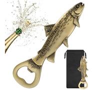 MR.BARWARE Trout Bottle Opener - Quirky Fishing Gift for Men, Dad, Grandad - Bronze Fish Shaped Bar Tool with Gift Bag - Ideal for Father’s Day, Birthday, Christmas, Pub Nights, Garden Parties