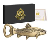MR.BARWARE Trout Bottle Opener - Quirky Fishing Gift for Men, Dad, Grandad - Bronze Fish Shaped Bar Tool with Gift Box - Ideal for Father’s Day, Birthday, Christmas, Pub Nights, Garden Parties
