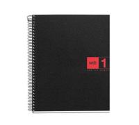 Mr Basicos Pad 1 2652-colore Format A5 Thickness 80 Sheets Cuadricula Polypropylene Red