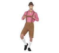 Smiffys Mr Bavarian Costume, Red & Brown (Size L)