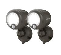 Mr. Beams MB360XT Wireless Battery-Operated Outdoor Motion-Sensor-Activated 200 Lumen LED Spotlight, Brown, 2-Pack