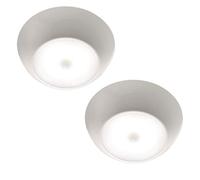 Mr. Beams MB990 Ultra Bright Wireless Battery Powered Motion Sensing Indoor/Outdoor LED Ceiling Light, 300 lm, White, 2-Pack