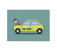 (Mr Bean And Teddy's Car=2366) Canvas Print DIY Framed Kit Wall Art for Living Room Bedroom Retro Farmhouse Decor 16x20 inch