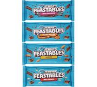Mr Beast Feastable Chocolate Bar Mix Bundle | x1 Milk Chocolate | x1 Almond Milk Chocolate | x1 Milk Crunch | x1 Peanut Butter | 60g Bars