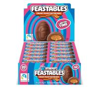 Mr Beast Feastables Creamy Peanut Butter Filled Chocolate Eggs 30 x 35g Easter Shelf Ready Display Box Fairtrade Snack Lunchbox
