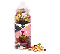Mr Beez Sweets | I Love You | Jelly Mix | Choice of Classic Retro Sweets Available | 24x9cm | 750 Grams | Perfect Valentines Gift