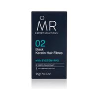 MR Black Hair Fibres (15g). Paraben Free Hair Loss Concealer with System-PPX, Thinning Hair Concealer for Bald Patch Cover Up, Hair Fibres Black, Hair Thickener for Men, Hair Texture Powder