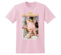Mr Blobby Homage T-Shirt Tee Funny UK Tribute Gift for TV 90's Icon Legend Noel Pink 3XL