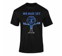 Mr. Blue Sky T Shirt - Retro Cartoon Style Funny Graphic Tee for Adults - Music Inspired Gift for Men and Women Black XL
