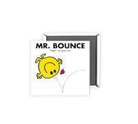 Mr. Bounce Magnet - 2x2 Inch Glossy Rectangular Fridge Magnet | Official Mr Men Gift | Proudly Made in the UK | Fun Home or Office Accessory with Branded Packaging