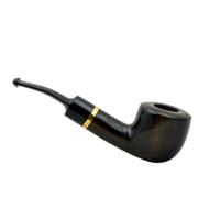 Mr. Brog Tobacco Pipe Model N43 Kentucky - Handmade Pipe Made of Pear Wood, Classic Design, 9 mm Filter System, Lightweight and Balanced, High-Quality Workmanship (Black)