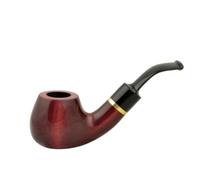 Mr. Brog Tobacco Pipe Pear Wood Pipe Smooth Full Bent Pre-Carbonized Handmade Pipe 9mm Filter Made in Poland Model N60 "Guarian" (Cherry)