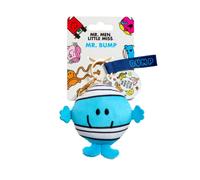 Rainbow Designs Mr Bump Plush Keyring - Soft Blue and White Plush Character Keychain with Gold Clip - Charming Mr Men Collection Bag Charm Accessory for Bags, Keys & Pushchairs