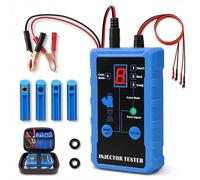MR CARTOOL 12V Auto Injector & Tester 8 Pulse Modes Fuel Pressure Tester Set with 4 Nozzles, Dual Power, 1M Cable