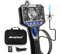 MR CARTOOL Endoscope Camera with Light Inspection Camera 3.5" HD Borescope Camera with Lockable Two-Way 210° Articulating Probe, IP67 Waterproof Snake Camera with 32GB TF Card, 2200mAh Battery