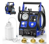 MR CARTOOL F109 Automatic Brake Bleeder Kit 220V Brake Fluid Exchanger Machine 0.7~2.5 Bar Vacuum Brake Pressure Bleeder One Person Pneumatic Fluid Extractor Tool with 3 Master Cylinder Adapter