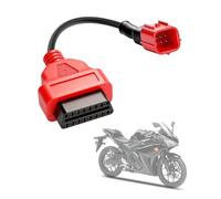 MR CARTOOL OBD2 Diagnostic Cable Adapter 16-Pin to 6-pin Compatible with M3 Motorcycle Diagnostic Tool, OBDII Generation IV 6P for Honda Kawasaki YAMAHA Suzuki EUROV Motorcycles
