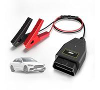 MR CARTOOL OBDII Car Memory Saver 12V Vehicle ECU Emergency Power Supply Cable with 2 Alligator Clips