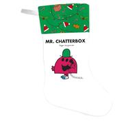 Mr. Chatterbox Christmas Stocking - 50cm Double-Sided Printed Festive Stocking | 100% Polyester Felt | Hand-Sewn & Made in the UK Décor