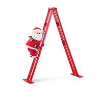 Mr. Christmas Miniature Super Climber Musical Animated Indoor Christmas Decoration, 17 Inches, Soft White Santa Claus