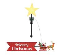 Mr. Christmas Santa’s Sleigh Animated Tree Topper with Banner,Red (8-Inch)