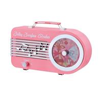 Mr. Christmas Vintage North Pole Radio | Holiday Jukebox Christmas Decoration Music Box, Plays 9 Holiday Favorites, 10.5 Inches, Pink