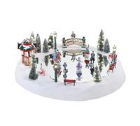 Mr. Christmas Winter Wonderland Skating Rink, Animated Christmas Village Scene with Moving Figures, LED Lights, and 15 Holiday Songs