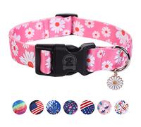 MR. CHUBBYFACE Flower Daisy Dog Collar Spring Floral Soft Adjustable Pet Boy Girl Collar for Small Medium Large Dogs