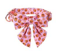 MR.CHUBBYFACE MR. Fall Dog Collar Halloween Pumpkin Dog Collar Bow Boy Girl Pink Dog Collars with Bowtie for Puppy Small Medium Large Dogs
