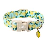 MR.CHUBBYFACE Summer Lemon Dog Collar, Lightweight Adjustable Puppy Collar with Plastic Buckle, Cute Pet Collar for Small Medium Large Dogs
