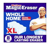 Mr. Clean Magic Eraser Sponge, All Purpose Cleaner, Long Lasting Cleaning Scrubber, Wall, Sneaker, Oven, Kitchen, Bathroom, Shower Cleaner, Cleaning Supplies, Whole Home Extra Durable XL, 8ct