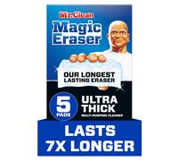 Mr. Clean Magic Eraser Ultra Thick Multi Purpose Cleaner Bathroom Cleaning Supplies Magic Eraser Sponge Multi Surface Cleaner 5ct