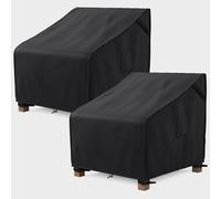 MR. COVER Outdoor Chair Covers Waterproof, Patio Furniture Covers for Rocking Chair, Fits up to 35W x 37D x 36H Inches, Air Vent and Handles Included, Black, 2 Pack