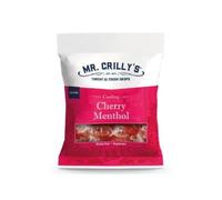 Mr. Crilly's Menthol Hard Boiled Sweets | Case of 18 x 90g Bags | Assorted Flavours for Soothing Comfort (Mr Crillys Cherry Menthol 18x90g)