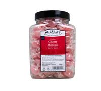 Mr. Crilly's Menthol Sweets Collection | 1.5kg Bulk Jar | Assorted Hard-Boiled Candy for Soothing Relief (Mr Crilly Cherry Menthol 1.5kg Jar)