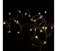 Mr Crimbo 200 Warm White Micro Lights Static Christmas LED String USB Powered with Copper Wire for Indoor Festive Xmas Parties Tree Plants Photo Frame Decoration Wedding Birthday Celebrations