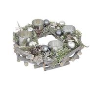 Mr Crimbo 30cm Wooden Wreath Candle Holder