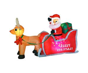Mr Crimbo 4ft x 6ft Inflatable Santa & Sleigh