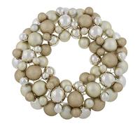Mr Crimbo Christmas Bauble Wreath Decoration Hanging Door Ornament 45cm - Gold